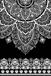 Black Nirvana Lucy White Geometric Boho Leggings Yoga Pants - Women